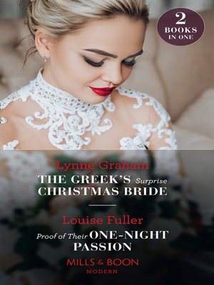 cover image of The Greek's Surprise Christmas Bride / Proof of Their One-Night Passion